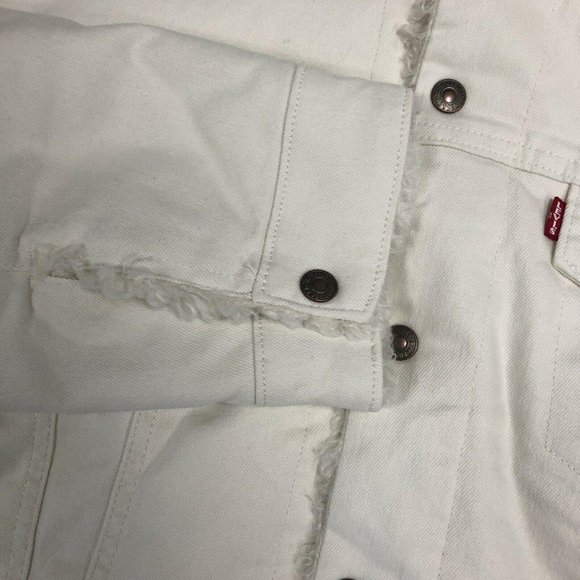 Levi's Premium Cozy Cocoon Sherpa Trucker Jacket M - Picture 10 of 11